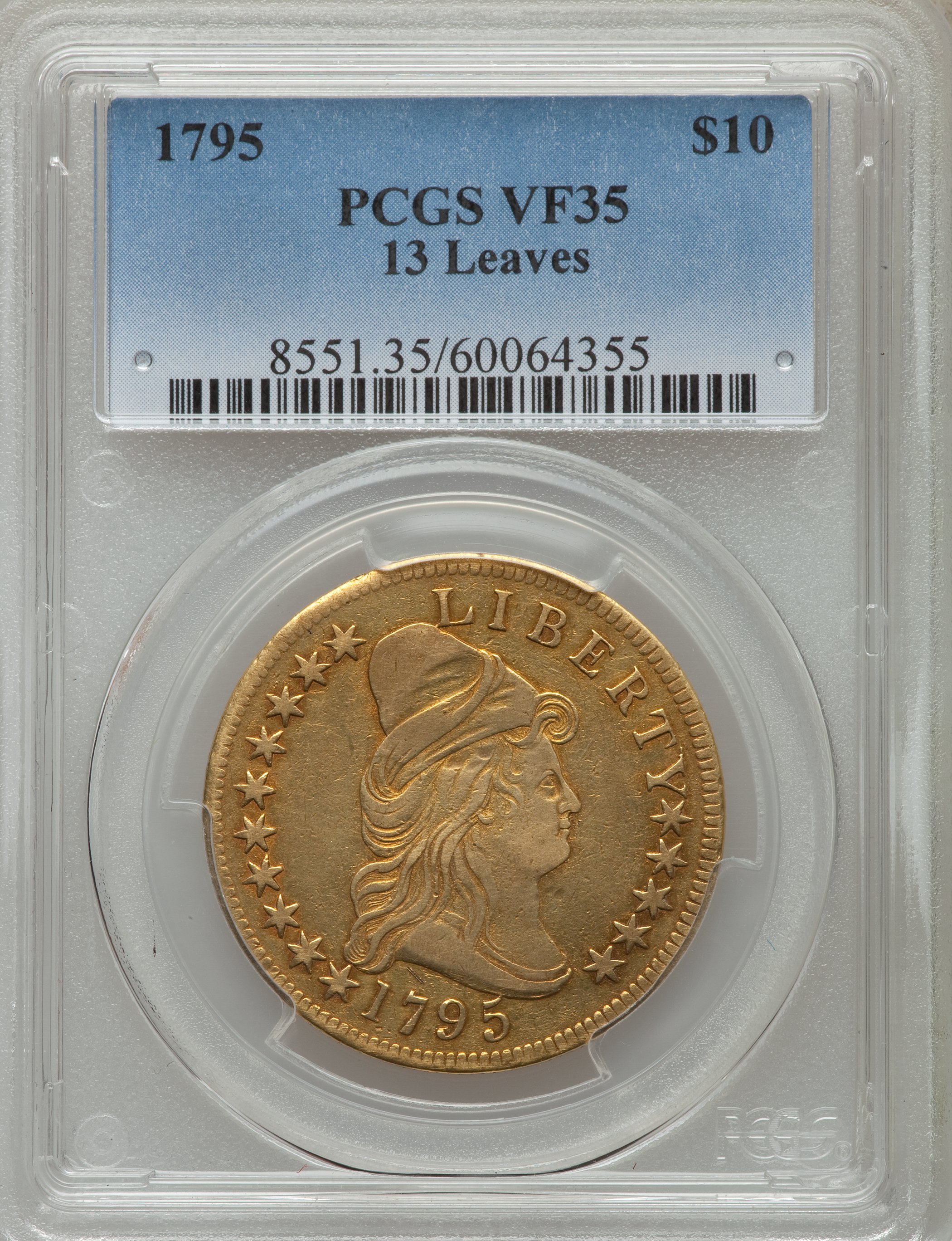 1795 $10  13 Leaves, BD-1 VF35 CAC thumbnail 4