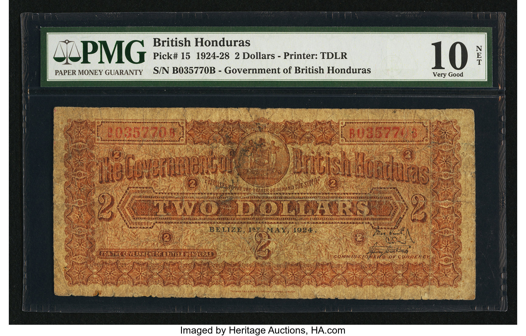 image for: British Honduras  2 dollars (B114b)