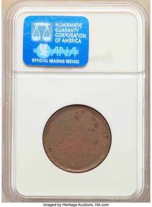 image for: No Date 1/2 C Large Cent -- Type Two Blank Planchet -- NGC....