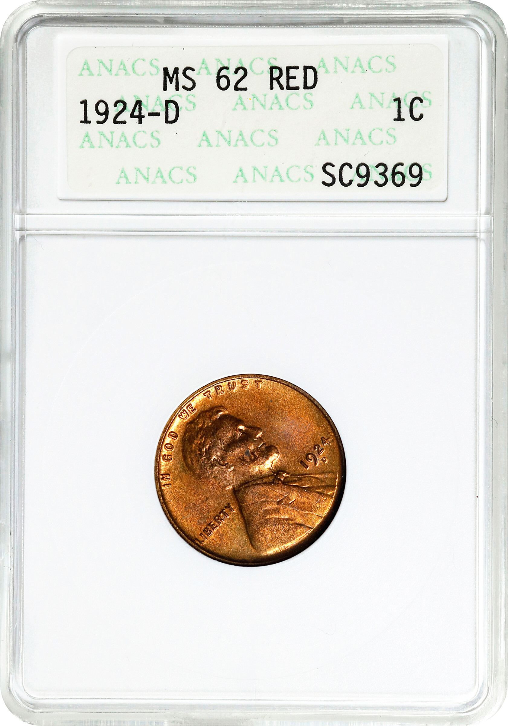 1924-D 1c MS RD MS62 RD thumbnail 3