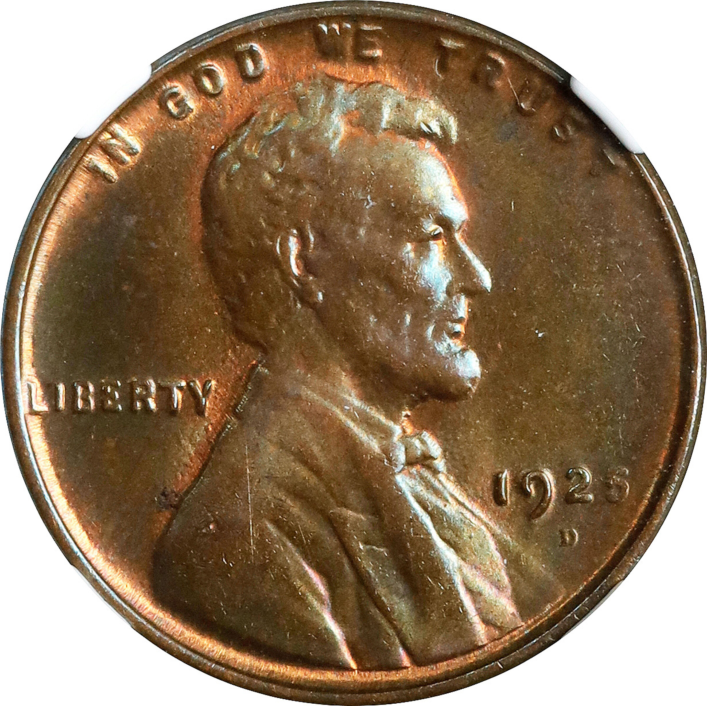 1925-D Lincoln Cent. MS-65 BN (NGC).