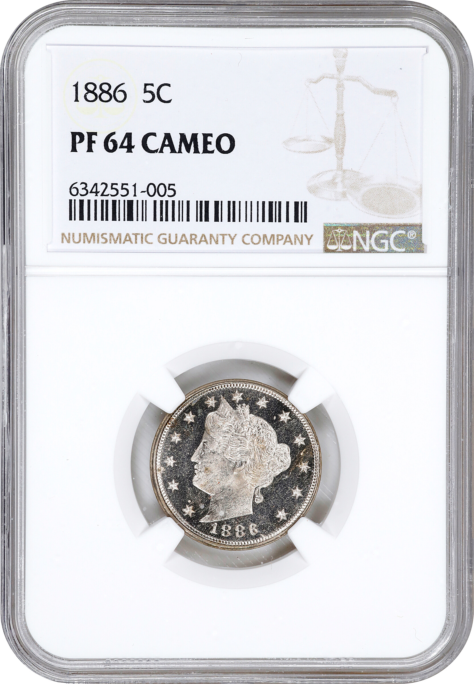 1886 5c PR CAM PR63 CAM thumbnail 7