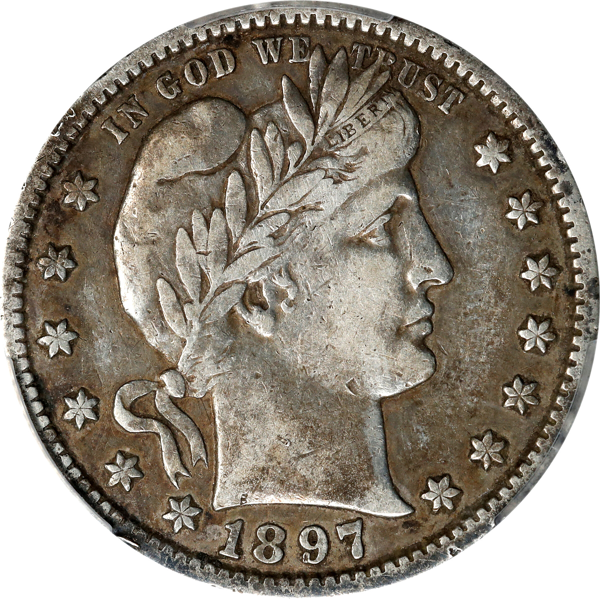 1897-S Barber Quarter. VF-25 (PCGS).