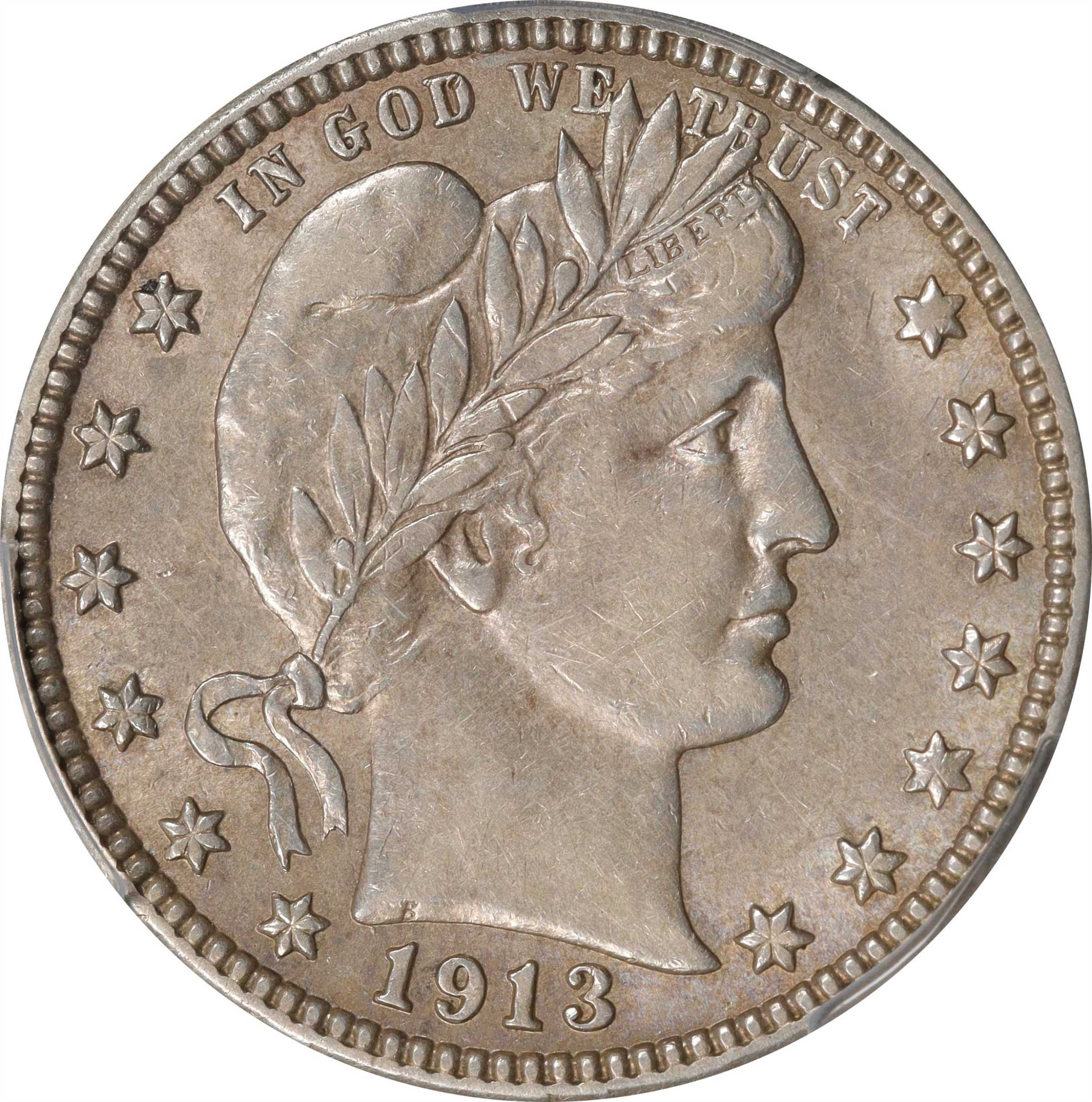 1913-D Barber Quarter. AU-53 (PCGS). CAC.