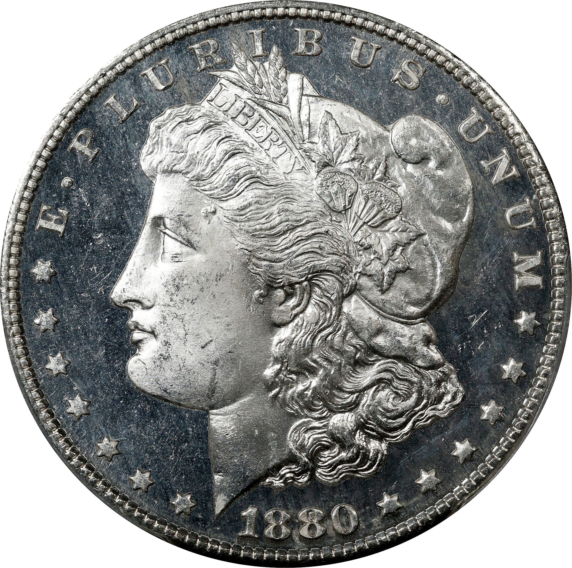 1880/79-S Morgan Silver Dollar. MS-65 PL (PCGS).