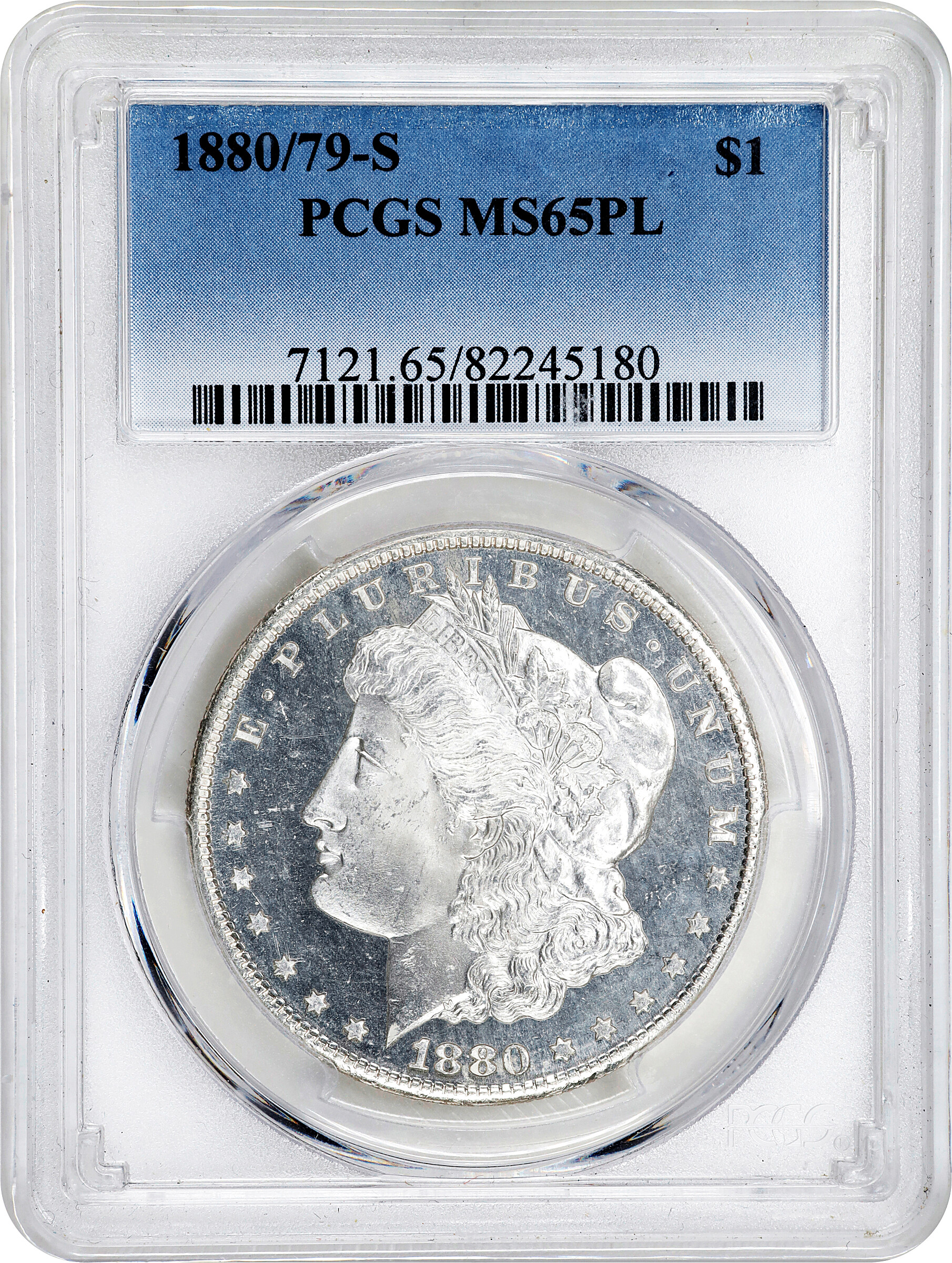 1880/79-S $1  MS PL MS65 PL CAC thumbnail 9