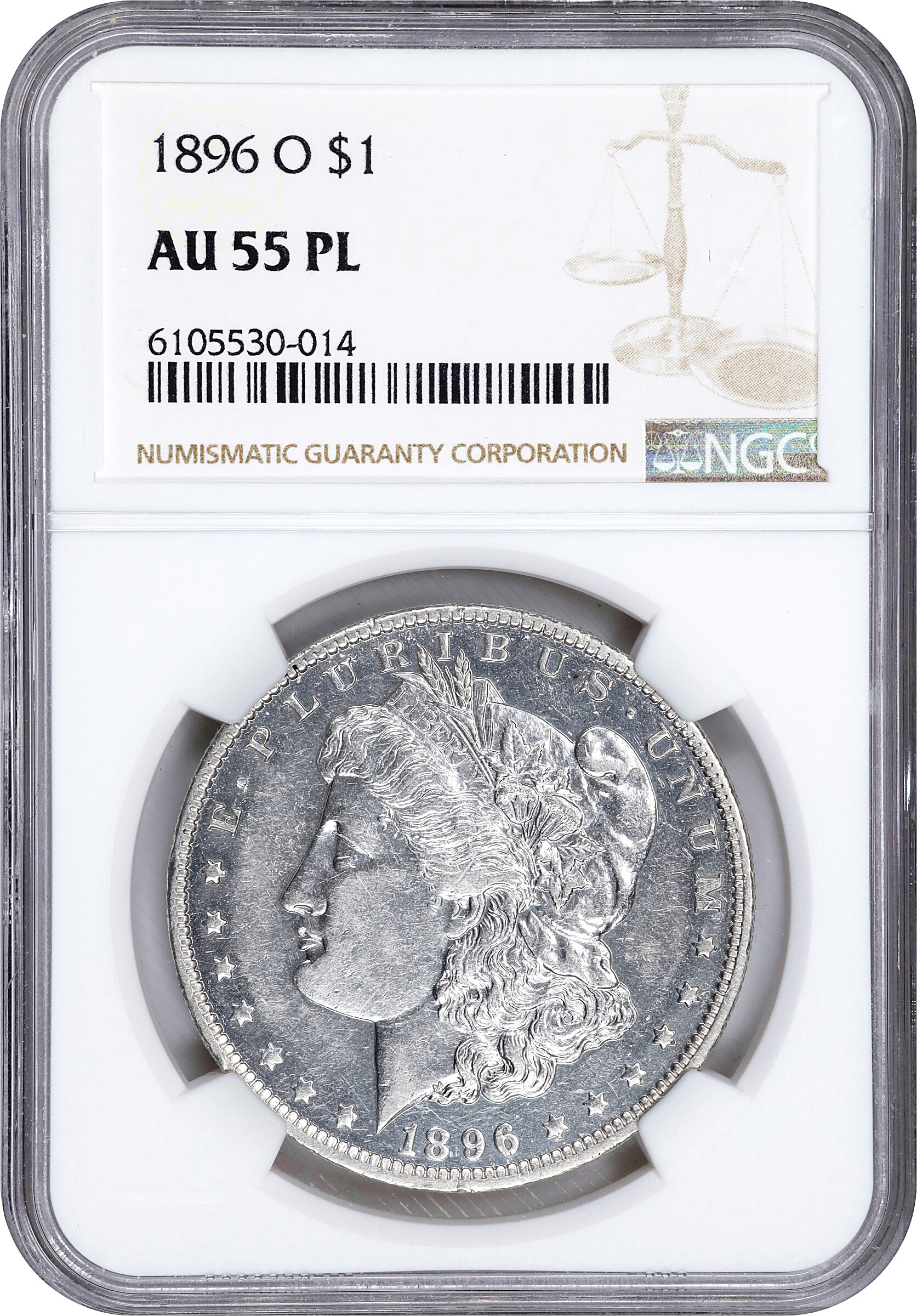 1896-O $1  MS PL AU55 PL thumbnail 3