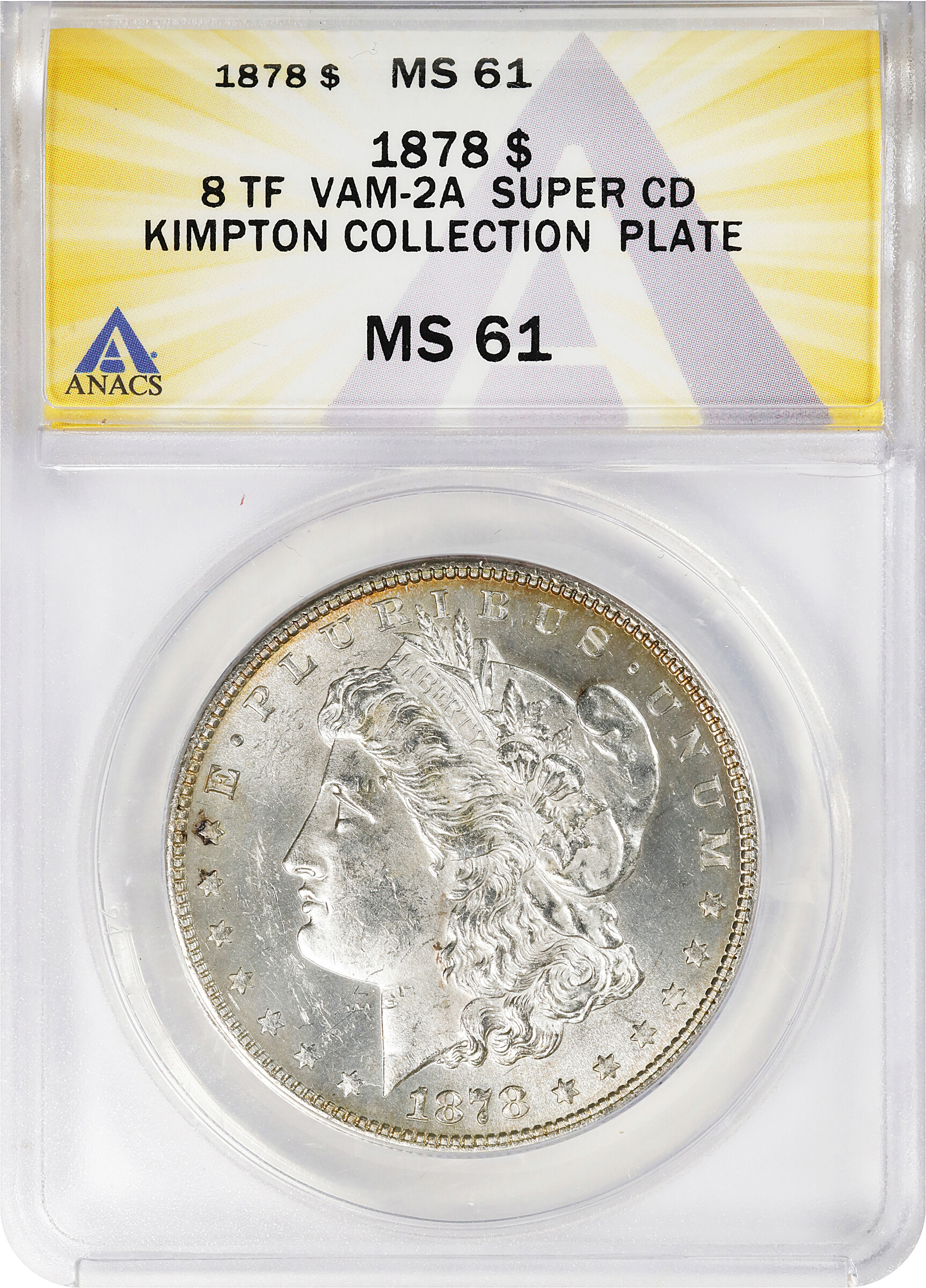 1878 8TF $1  Lines in LIB, VAM-2 VF30 CAC thumbnail 7