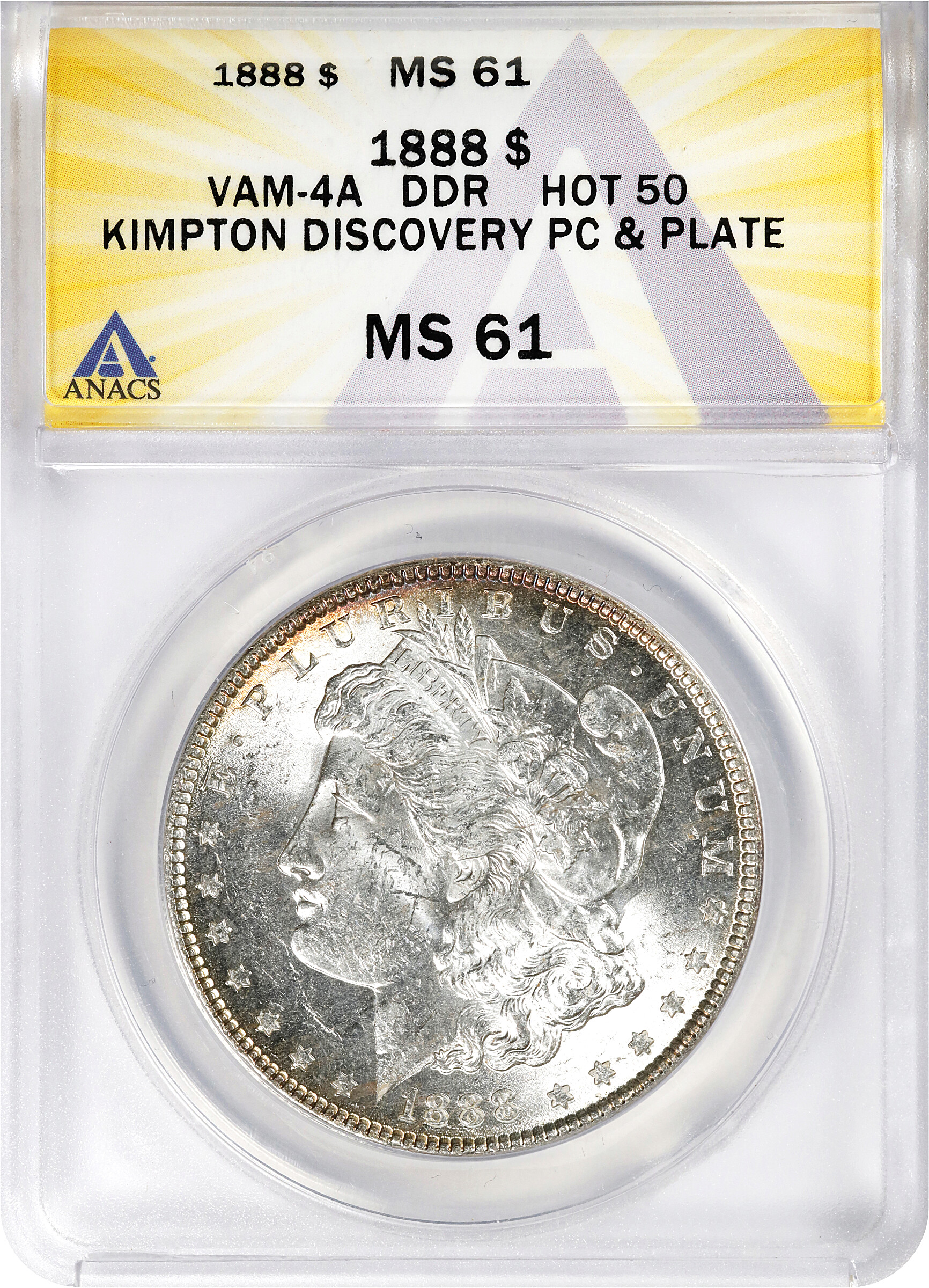 1888 $1  Doubled Reverse, VAM-4 AG3 thumbnail 3