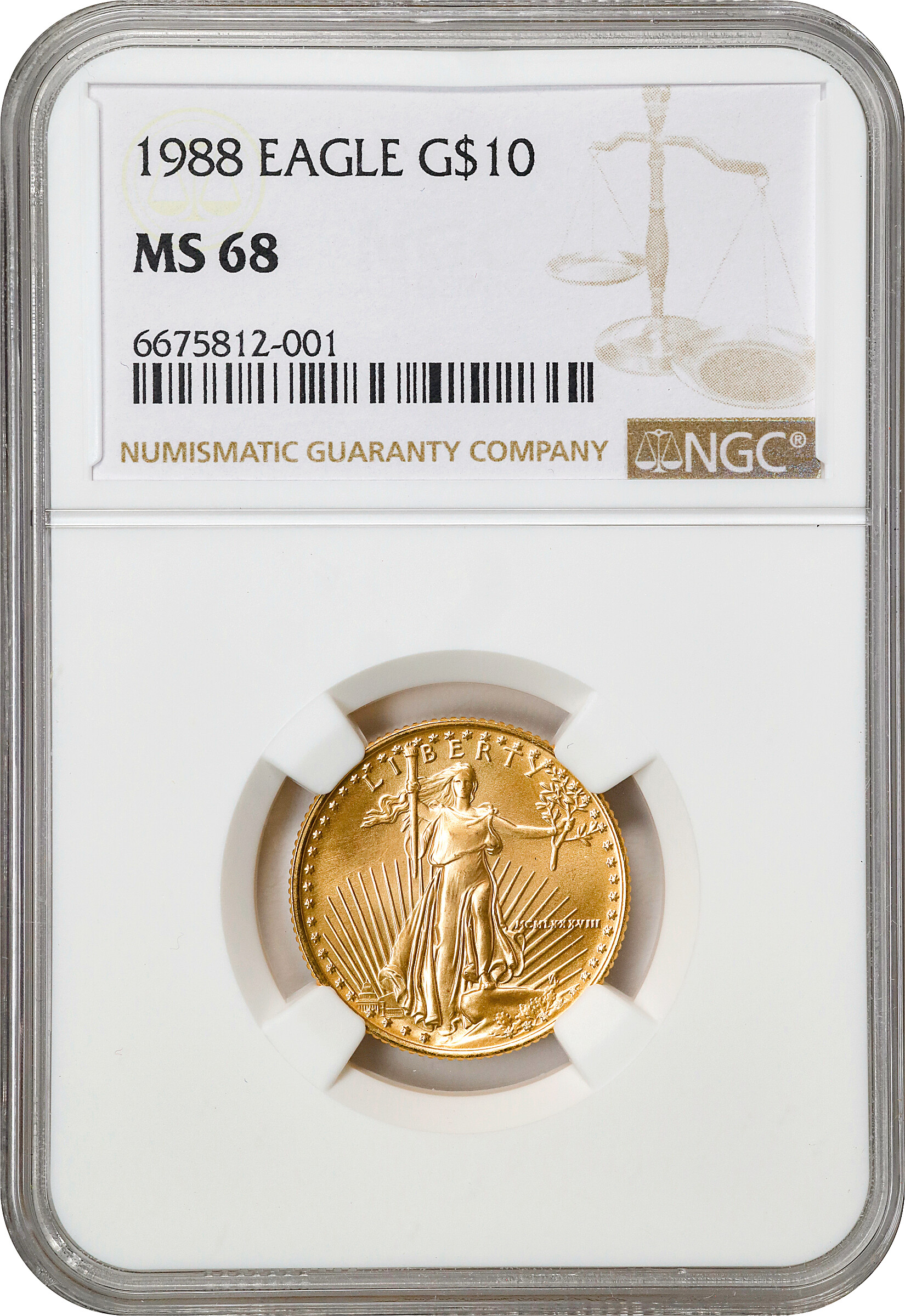 1988 $10  Gold Eagle MS68 thumbnail 11
