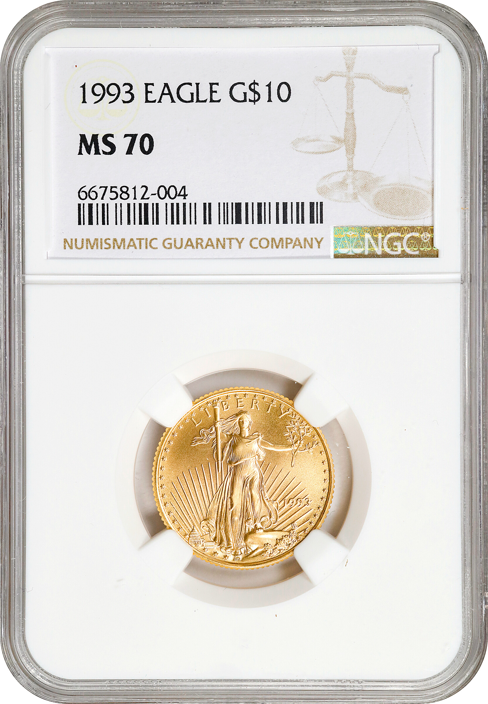 1993 $10  Gold Eagle OGP thumbnail 6