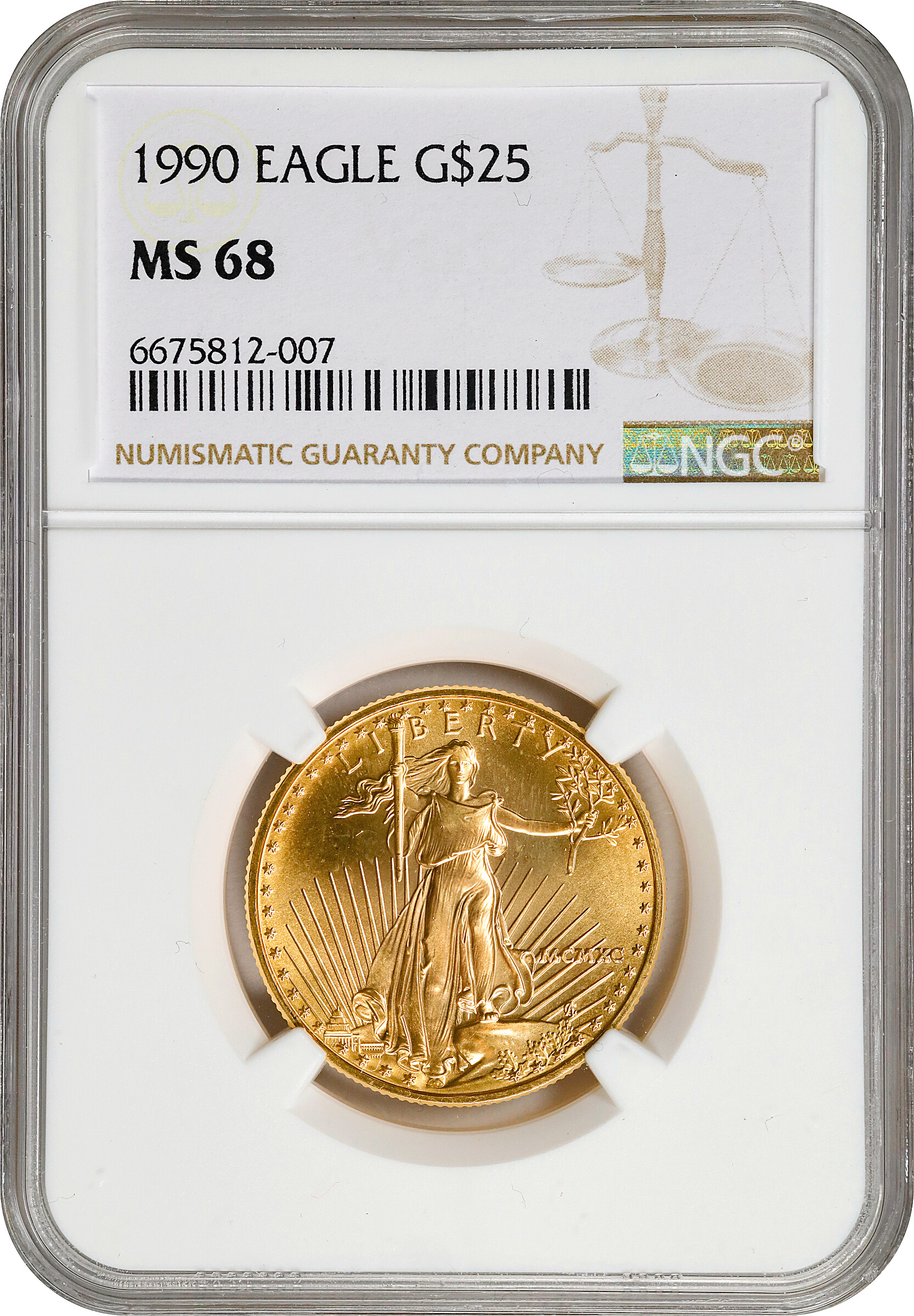 1990 $25  Gold Eagle MS68 thumbnail 10