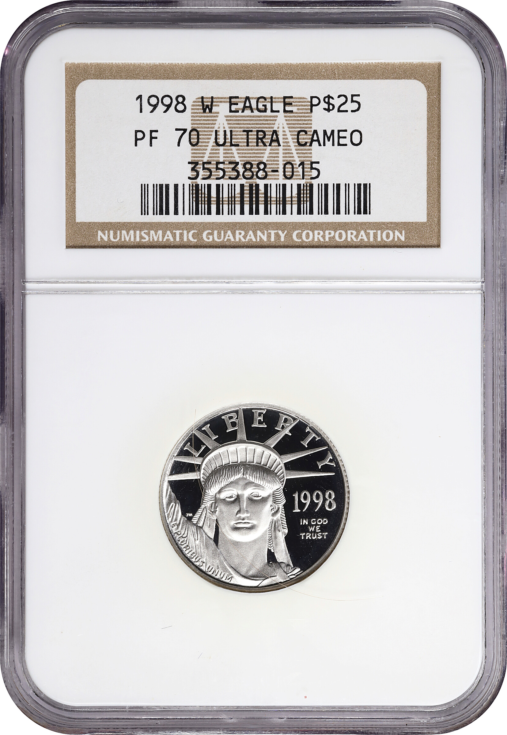 1998-W $25  Platinum Eagle PR DCAM PR70 DCAM thumbnail 25