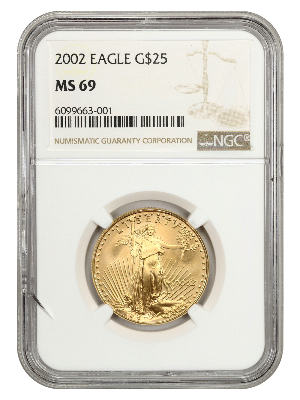 2002 $25  Gold Eagle MS64 CAC thumbnail 25