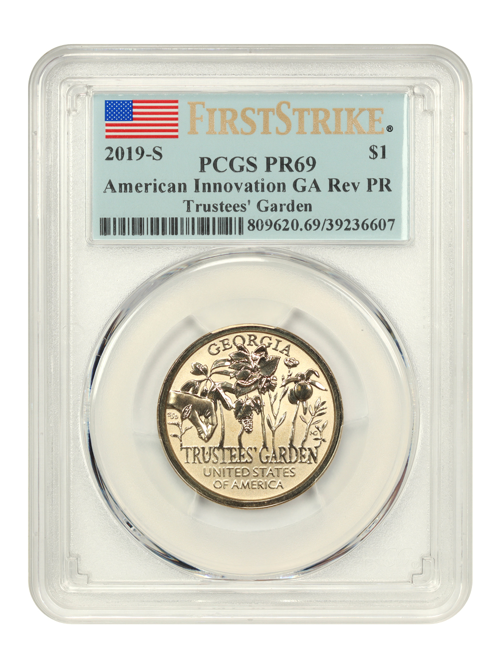 2019-S $1  GA-Trustees Garden, Reverse Proof PR65 thumbnail 3