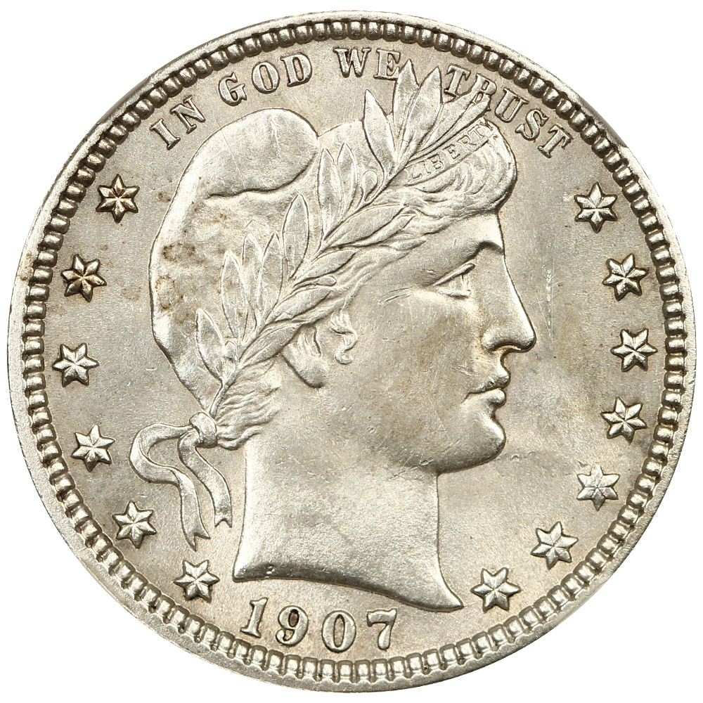 1907 25c NGC MS62