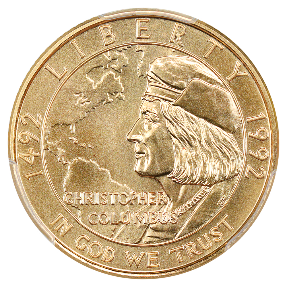 1992 W Columbus Quincentenary Gold $5 MS Values | Greysheet