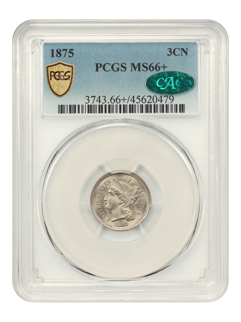 1875 3cN MS66 CAC thumbnail 3