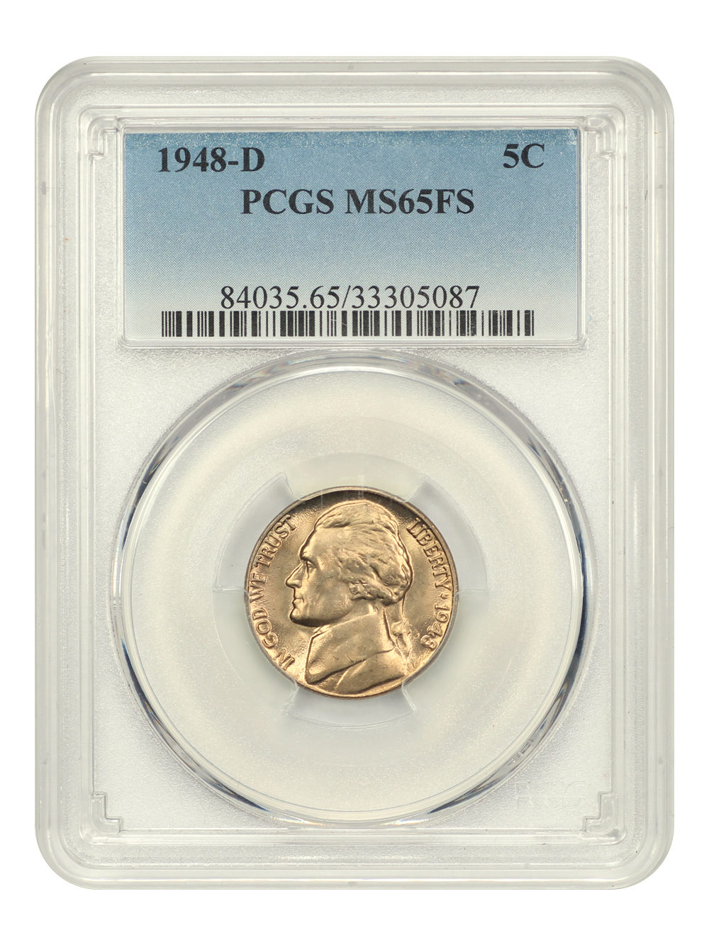 1948-D 5c MS FS MS65 FS thumbnail 3