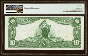 image for: Grand Rapids, WI - $10 1902 Plain Back Fr. 629 The Citizens National Bank Ch. # (M)10330 PMG Choice Uncirculated 63....