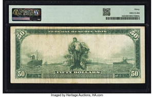 image for: Fr. 1032 $50 1914 Federal Reserve Note PMG Very Fine 30....
