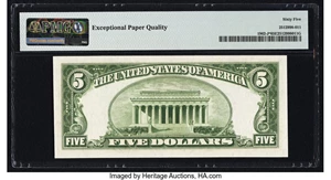 image for: Fr. 1962-J* $5 1950A Federal Reserve Star Note. PMG Gem Uncirculated 65 EPQ....