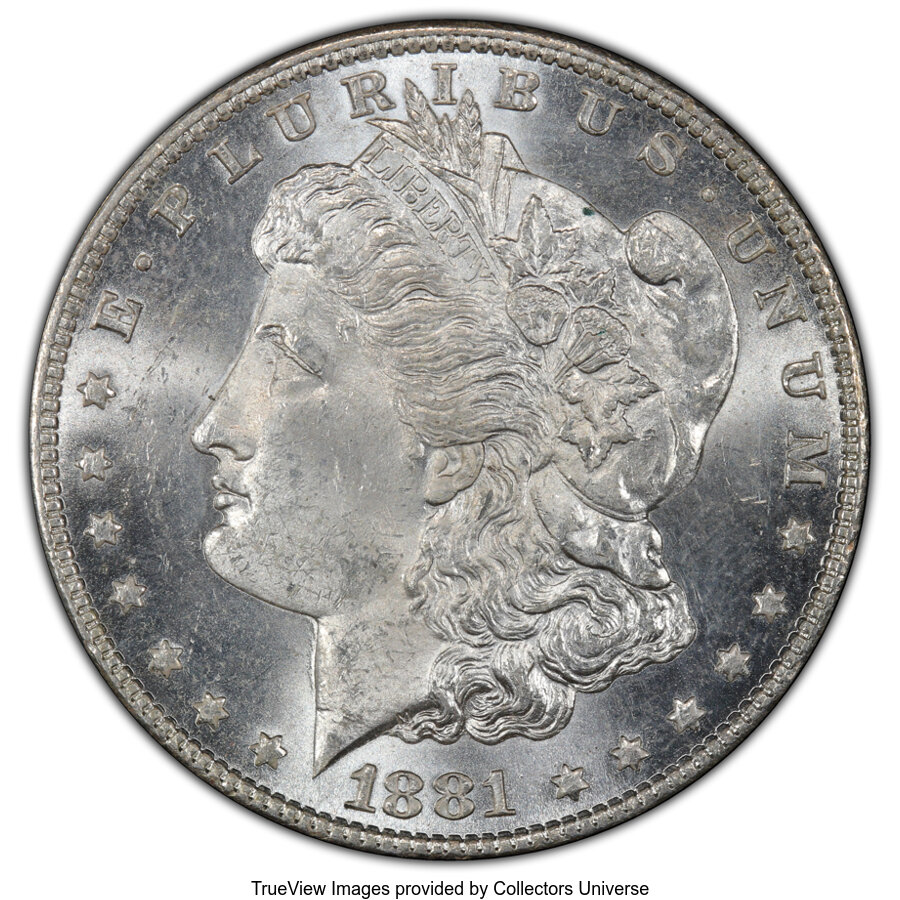 1881-O $1 Pummeled Eye, VAM-1D, MS63 PCGS. Hit List. PCGS Population: (11/10 and 0/1+). NGC Census: (0/0 and 0/0+). MS63....