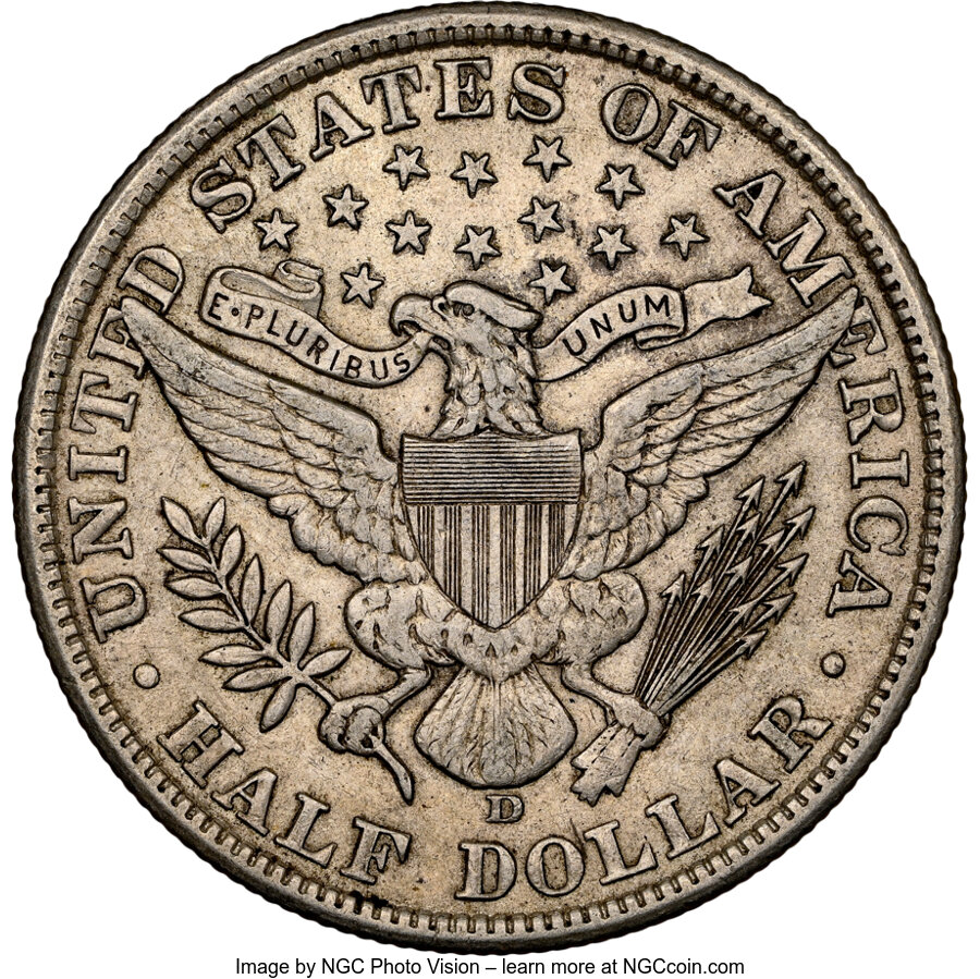 1907-D 50c AU53 thumbnail 2