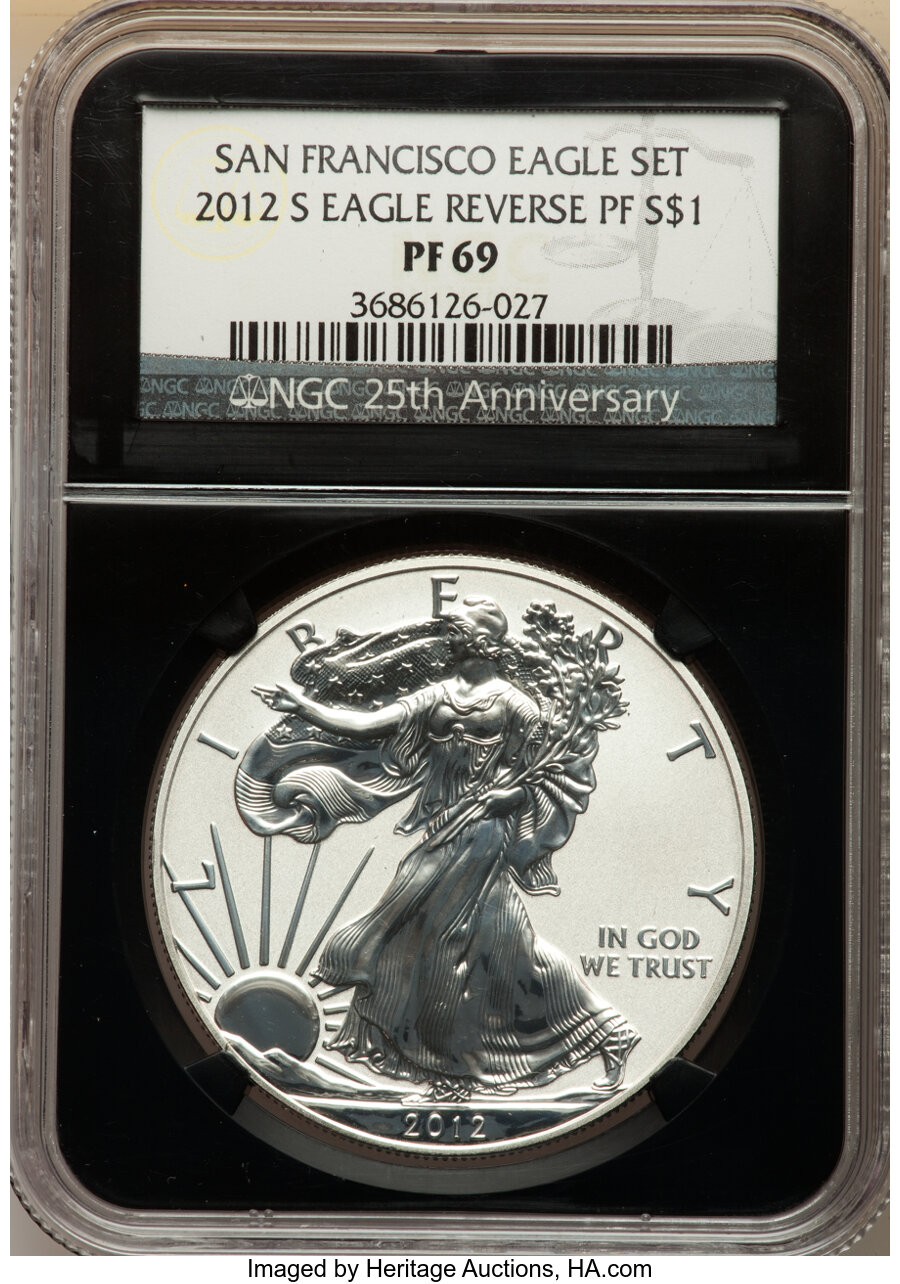 2012-S $1  Silver Eagle, Reverse Proof PR65 thumbnail 16
