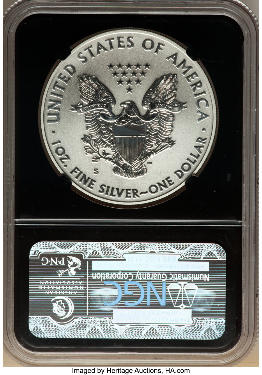 2012-S $1  Silver Eagle, Reverse Proof PR65 thumbnail 17