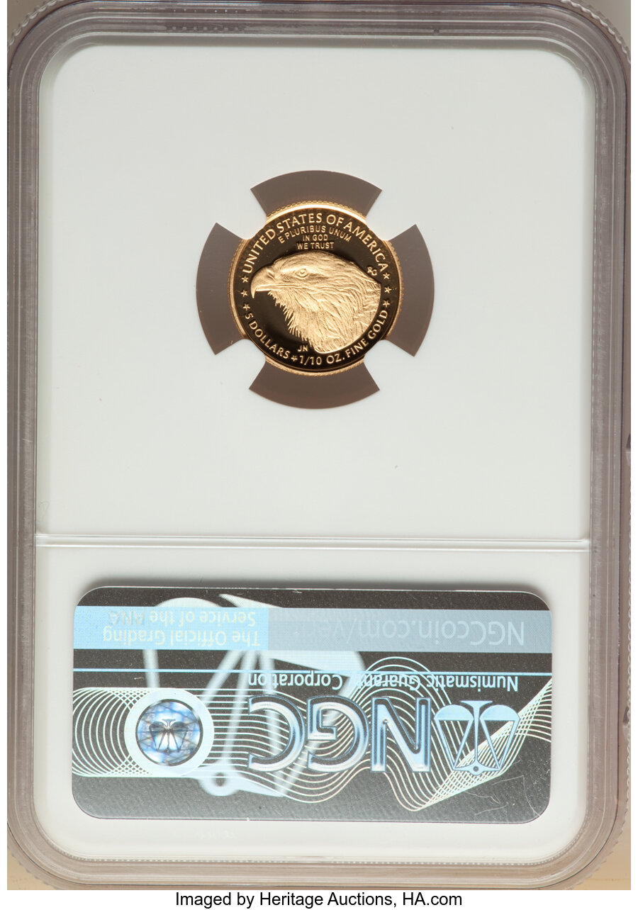 2021-W $5  Gold Eagle, Type 2 PR DCAM PR65 DCAM thumbnail 5
