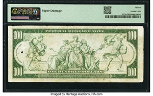 image for: Fr. 1073a $100 1914 Red Seal Federal Reserve Note PMG Choice Fine 15....