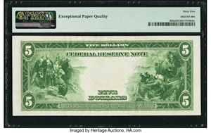 image for: Fr. 863a $5 1914 Federal Reserve Note PMG Gem Uncirculated 65 EPQ....