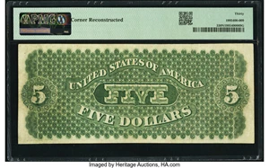 image for: Fr. 3 $5 1861 Demand Note PMG Very Fine 30 Net....