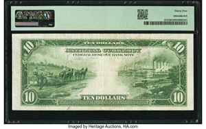 image for: Fr. 813 $10 1915 Federal Reserve Bank Note PMG Choice Very Fine 35....