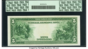 image for: Fr. 833b $5 1914 Red Seal Federal Reserve Note PCGS Gem New 65....