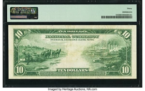 image for: Fr. 816 $10 1915 Federal Reserve Bank Note PMG Very Fine 30....