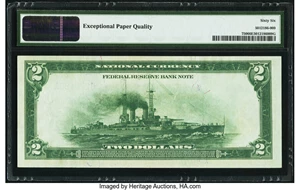 image for: Fr. 750 $2 1918 Federal Reserve Bank Note PMG Gem Uncirculated 66 EPQ....