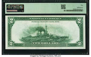 image for: Fr. 766 $2 1918 Federal Reserve Bank Note PMG About Uncirculated 50....