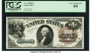 image for: Fr. 32 $1 1880 Legal Tender PCGS Very Choice New 64....