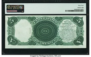 image for: Fr. 76 $5 1880 Legal Tender PMG Choice Uncirculated 64....