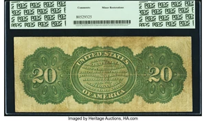 image for: Fr. 126c $20 1863 Legal Tender PCGS Very Fine 25....