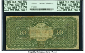 image for: Fr. 190a $10 1864 Compound Interest Treasury Note PCGS Very Fine 20....