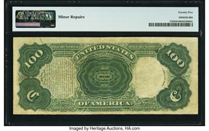 image for: Fr. 176 $100 1880 Legal Tender PMG Very Fine 25....