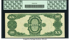 image for: Fr. 318 $20 1891 Silver Certificate PCGS About New 53....