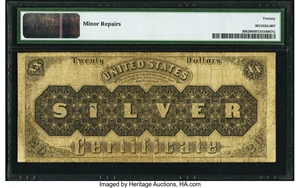 image for: Fr. 308 $20 1880 Silver Certificate PMG Very Fine 20....