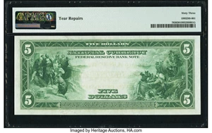 image for: Fr. 783 $5 1918 Federal Reserve Bank Note PMG Choice Uncirculated 63....