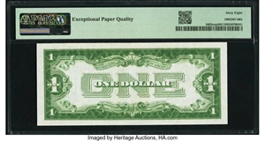 image for: Fr. 1602 $1 1928B X-B Experimental Silver Certificate. PMG Superb Gem Unc 68 EPQ....