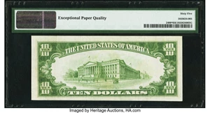 image for: Fr. 2400* $10 1928 Gold Certificate Star. PMG Gem Uncirculated 65 EPQ....