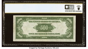 image for: Fr. 2202-K $500 1934A Mule Federal Reserve Note. PCGS Banknote Gem Unc 65 PPQ....